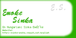 emoke sinka business card